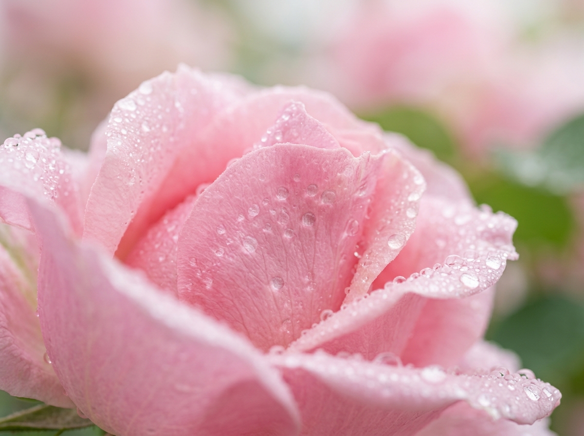 Fresh rose petals macro
